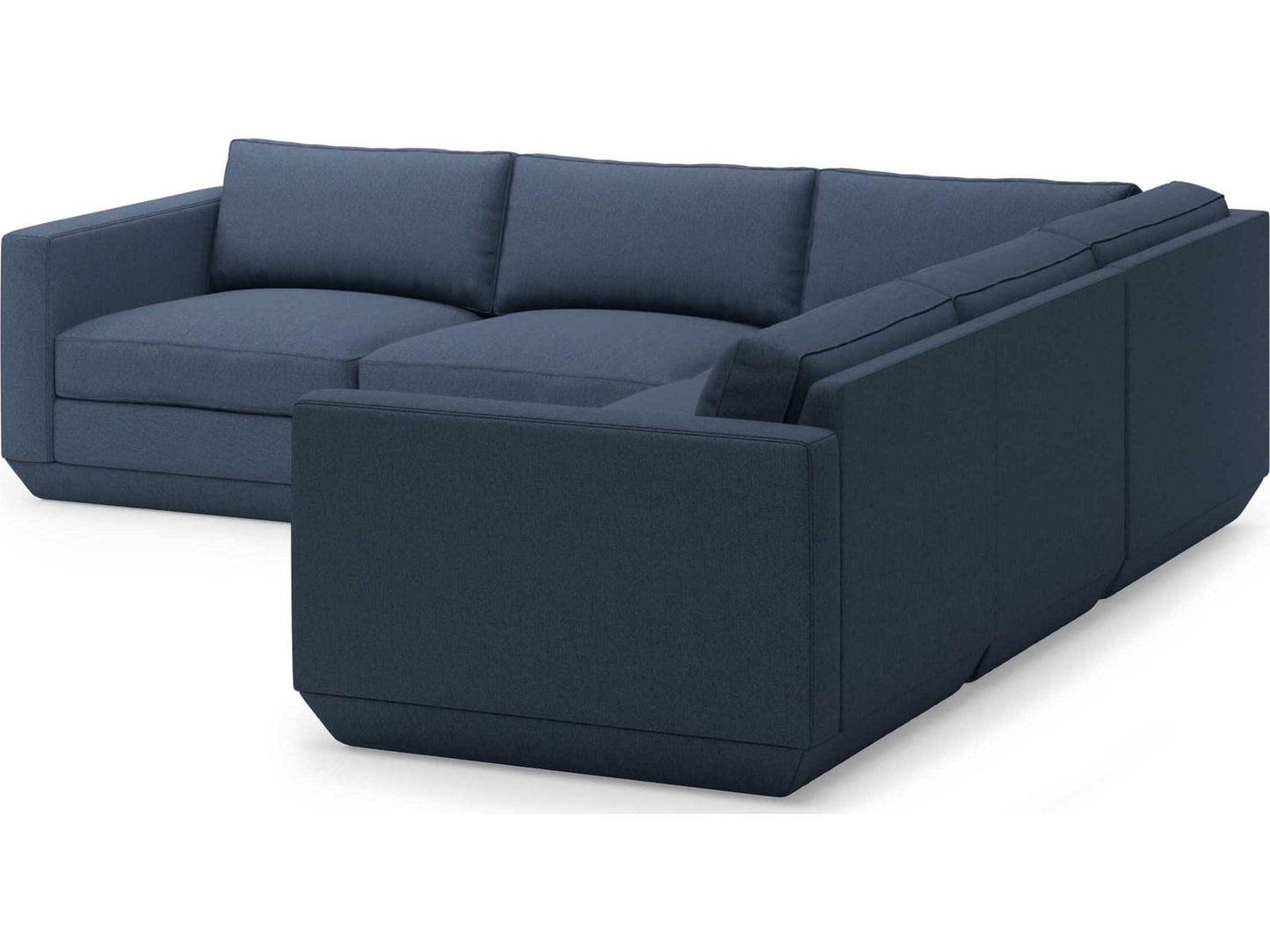 Podium 5-Piece Modular Upholstered Sectional Sofa in Hannah Navy