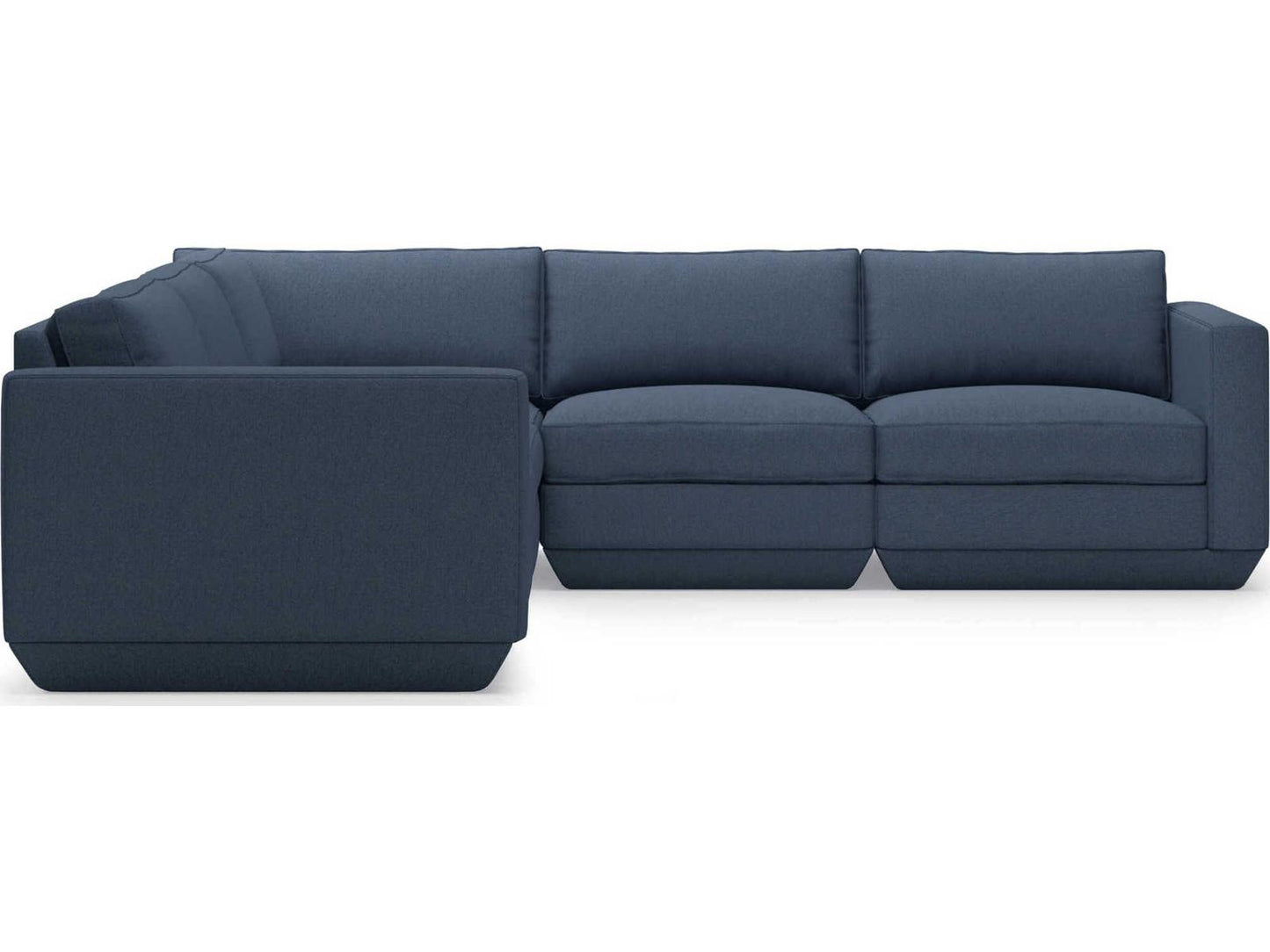 Podium 5-Piece Modular Upholstered Sectional Sofa in Hannah Navy