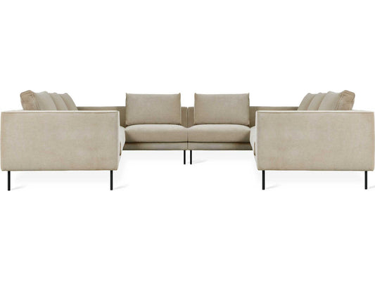 Renfrew Upholstered Sectional Sofa in Mersey Caribou Fabric