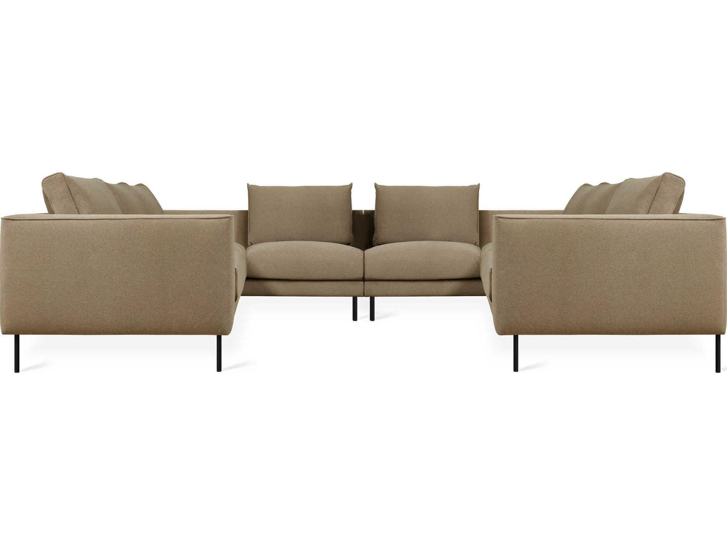 Renfrew Modular Sectional Sofa in Black Upholstery