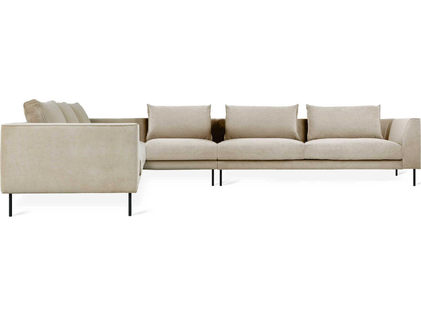 Renfrew 3-Seat Left Arm Facing Sectional Sofa in Mersey Caribou