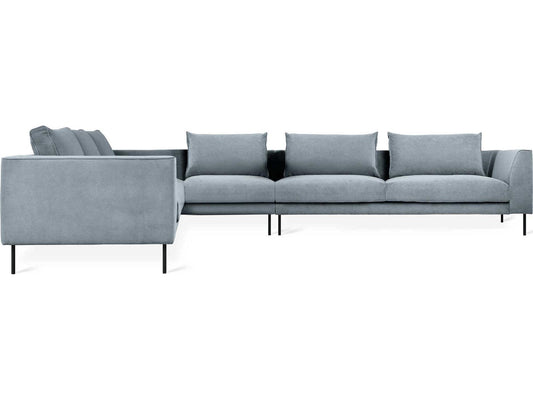 Renfrew 2-Piece Left Facing Sectional Sofa in Black Upholstery