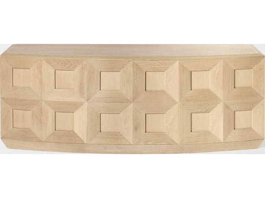 Stilo 75-Inch Oak Wood Media Console in Natural Finish