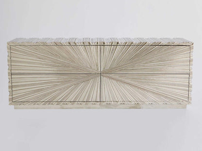 72 Inch Grey Deco White Alloy Metal Sideboard