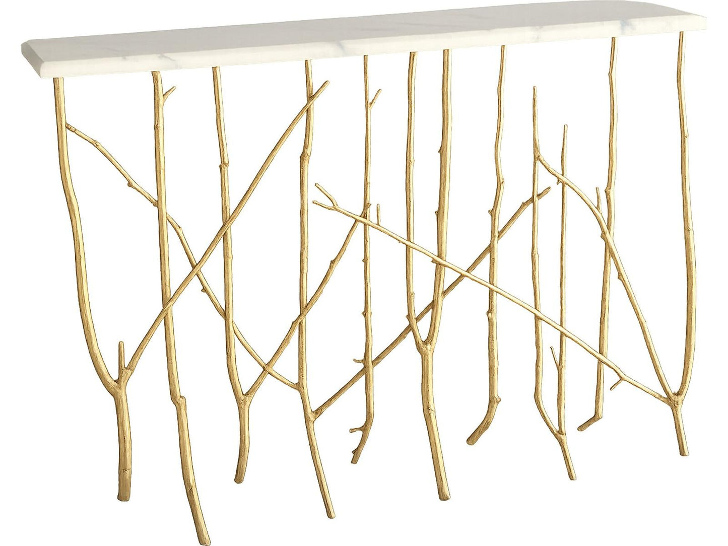 Albero Rectangular Wood Lacquered Honed Console Table