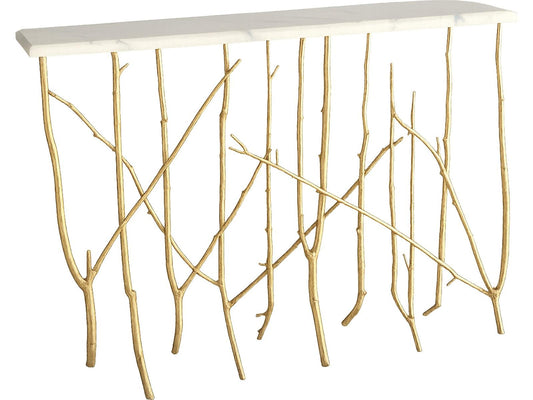 Albero Rectangular Wood Lacquered Honed Console Table
