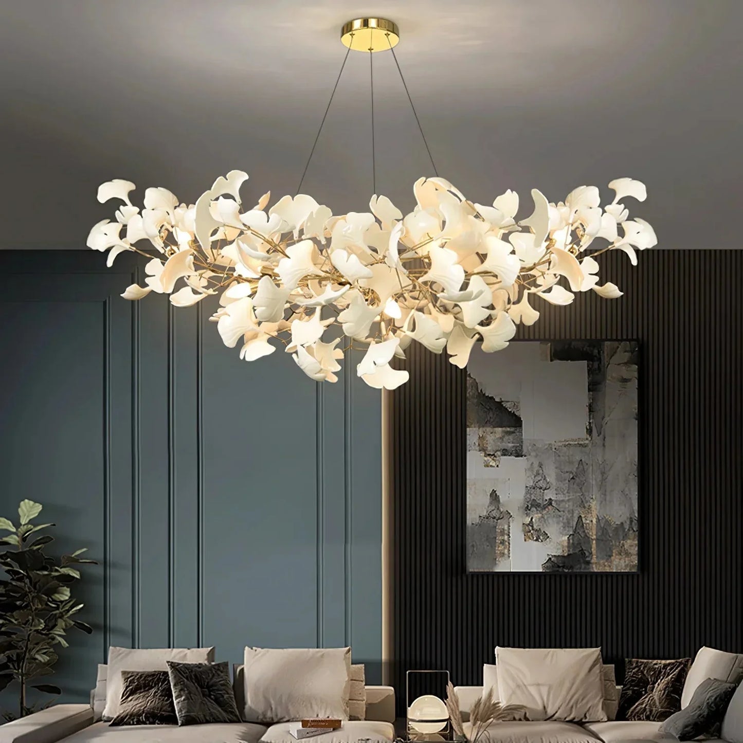 Ceramic Gingko Chandelier B