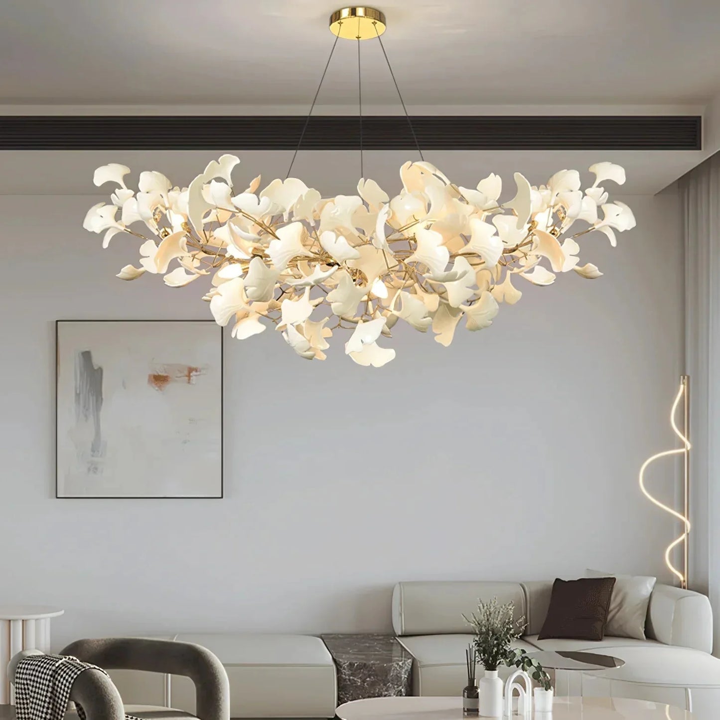 Ceramic Gingko Chandelier B