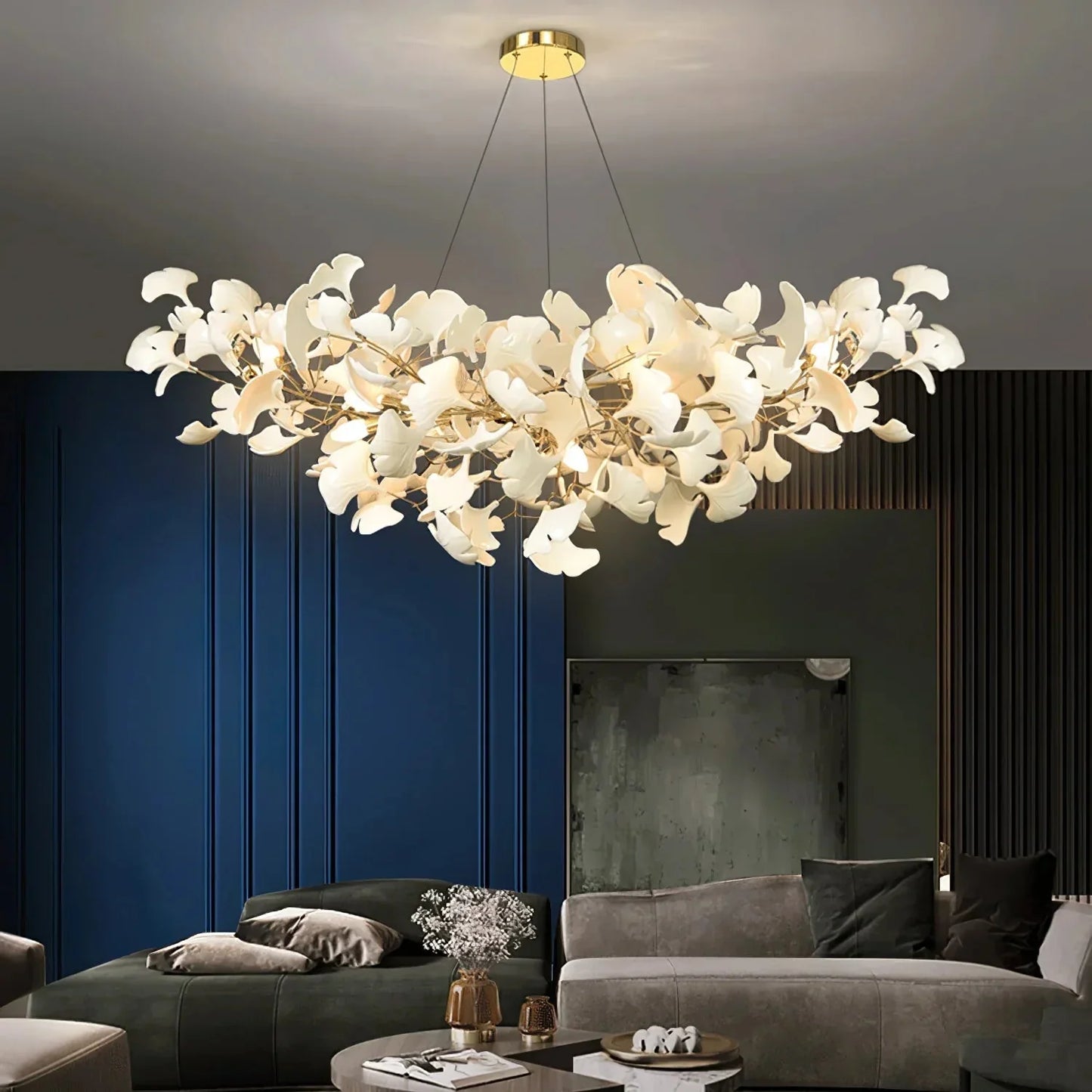 Ceramic Gingko Chandelier B