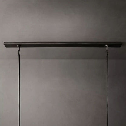 Beckor Glass Lantern Rectangular Chandelier 54"