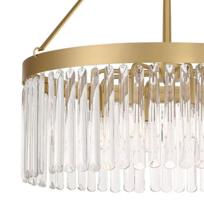 Grent Crystal Waterfall Round Chandelier
