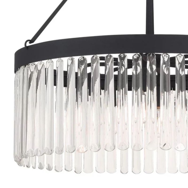 Grent Crystal Waterfall Round Chandelier