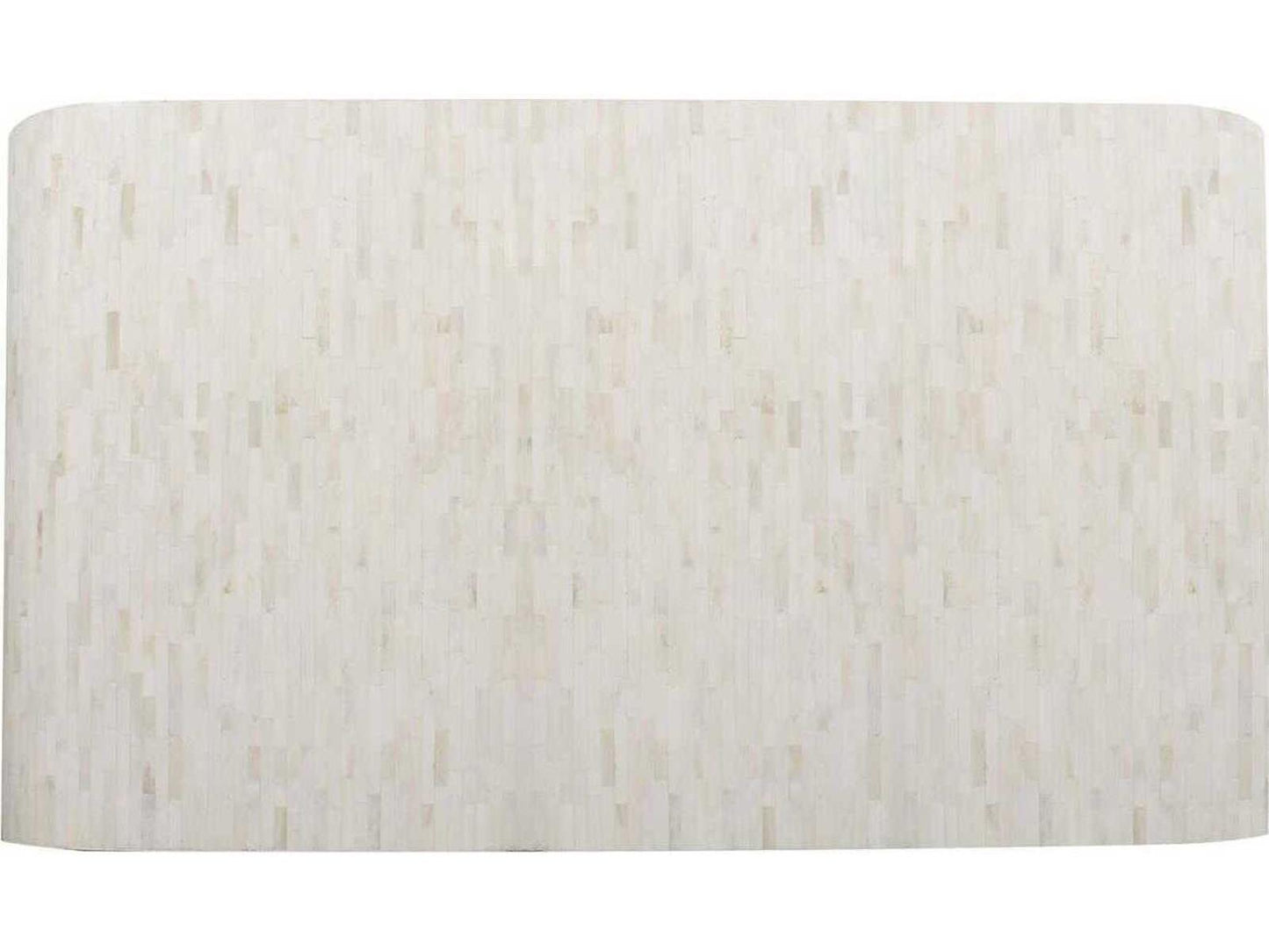 Michelina Rectangular Textured White Coffee Table with Brass Accents