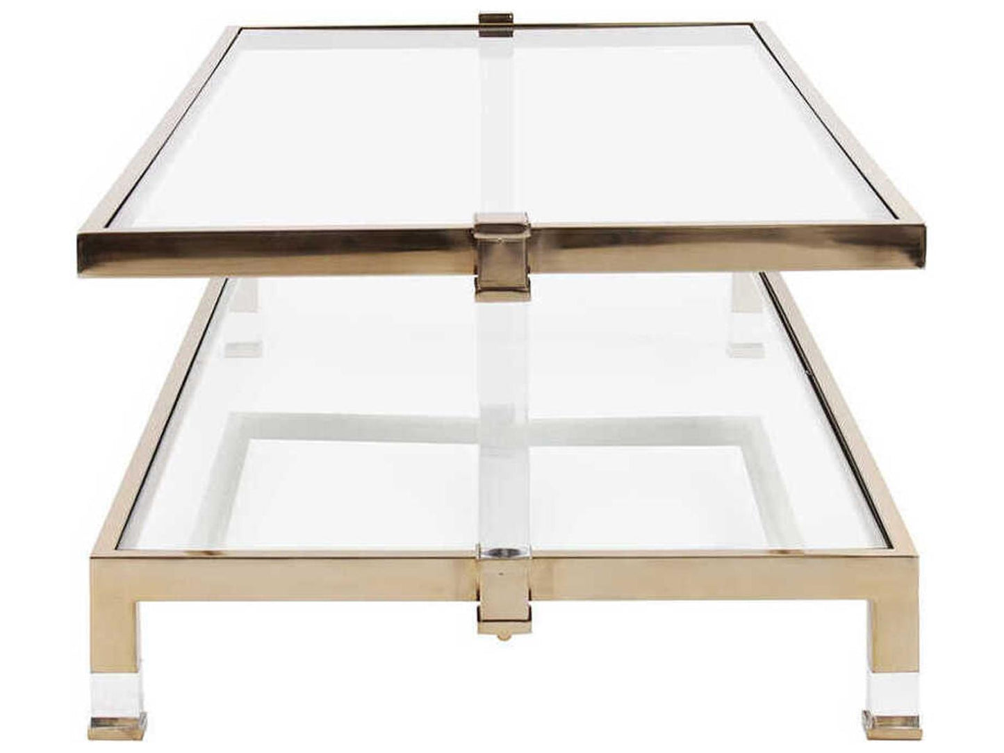 Goldwyn Rectangular Glass Gold Coffee Table