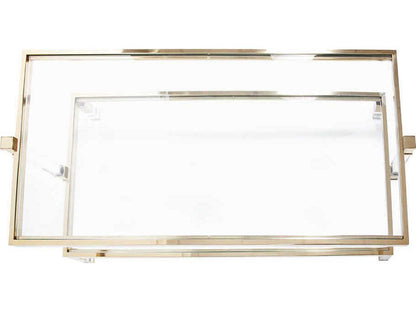 Goldwyn Rectangular Glass Gold Coffee Table