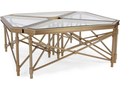 Wertheimer Square Glass Gold Modular Coffee Table