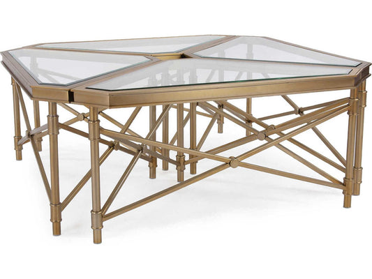Wertheimer Square Glass Gold Modular Coffee Table
