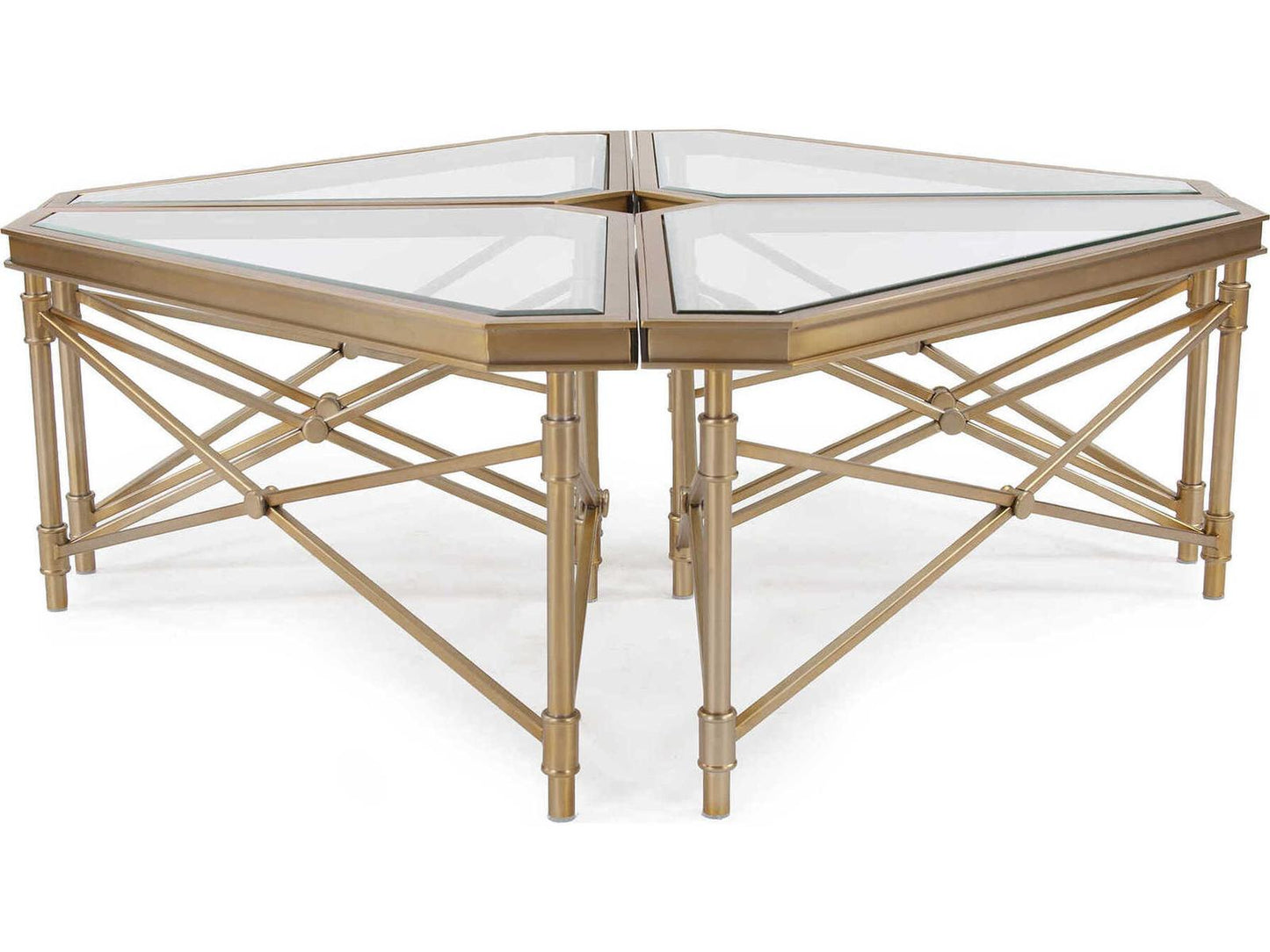 Wertheimer Square Glass Gold Modular Coffee Table