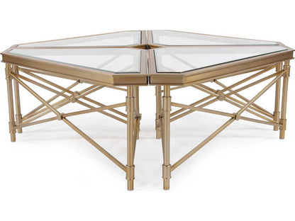Wertheimer Square Glass Gold Modular Coffee Table