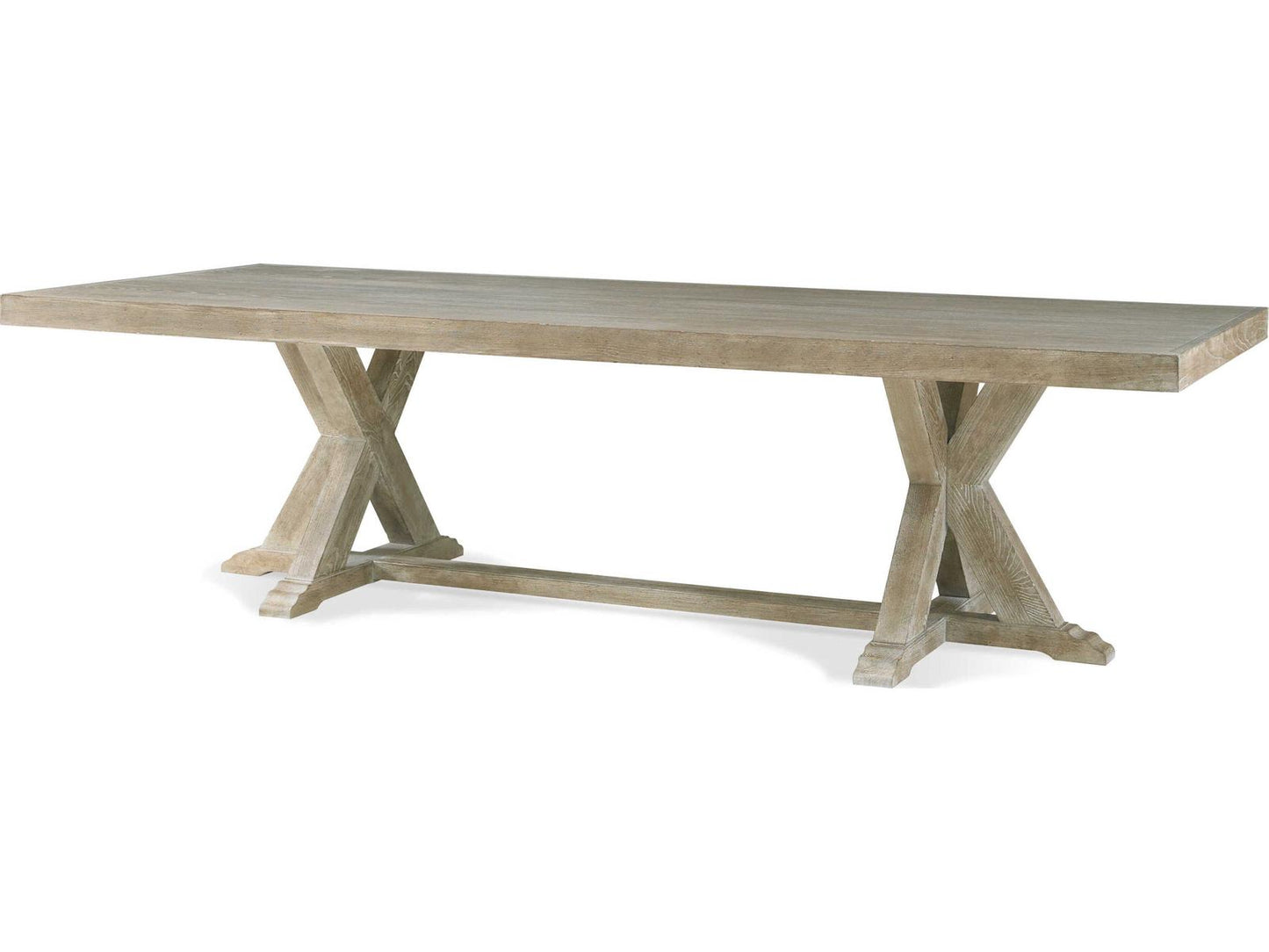 Urban Loft Rectangular 112-Inch Ash Dining Table in Washed Canvas