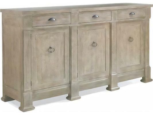 Urban Loft 75 Inch Ash Wood Sideboard in Washed Canvas