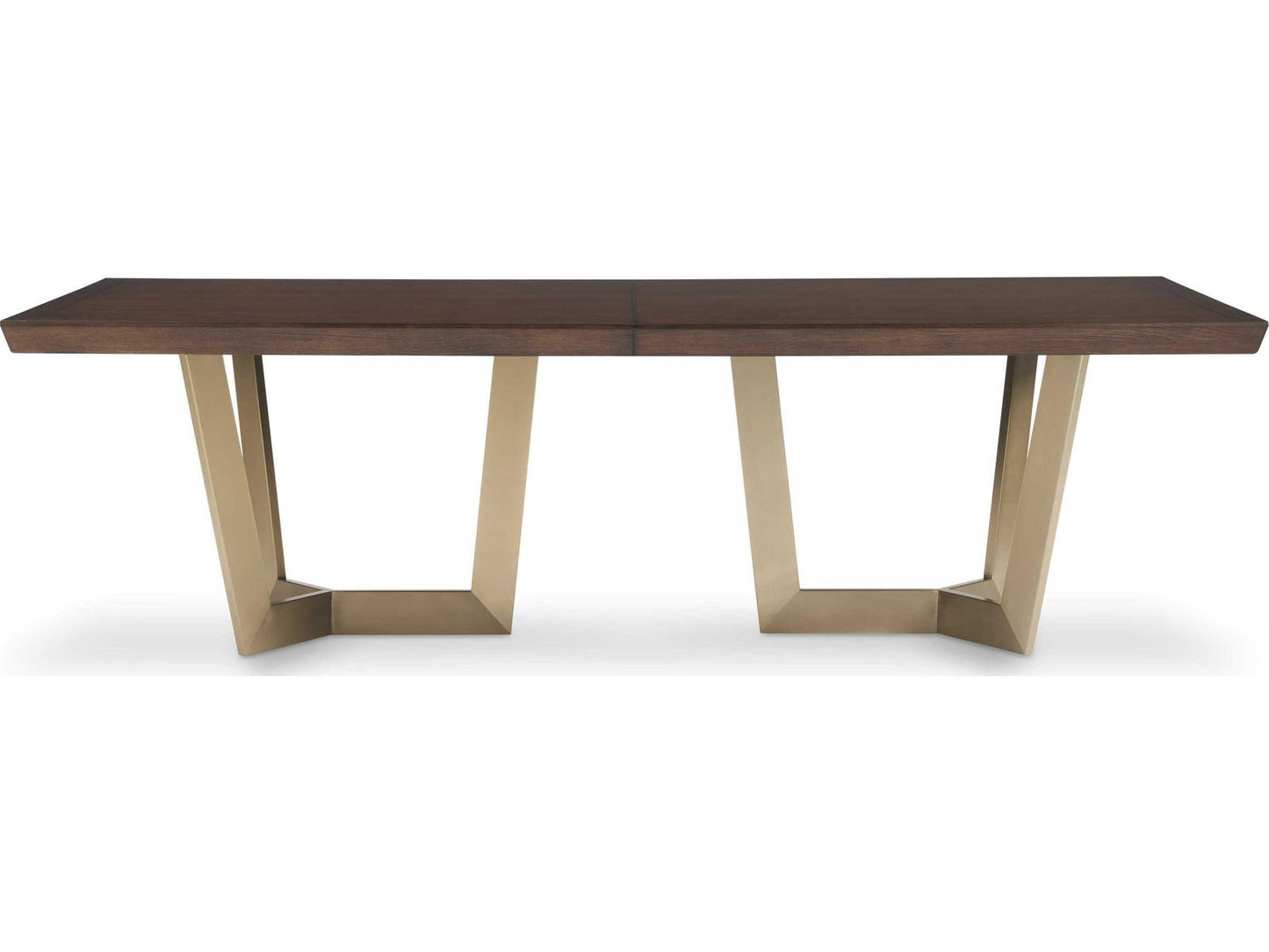 Odyssey Rectangular Extendable Dining Table with Modern Walnut Top