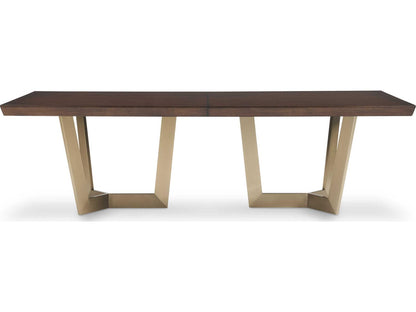Odyssey Rectangular Extendable Dining Table with Modern Walnut Top
