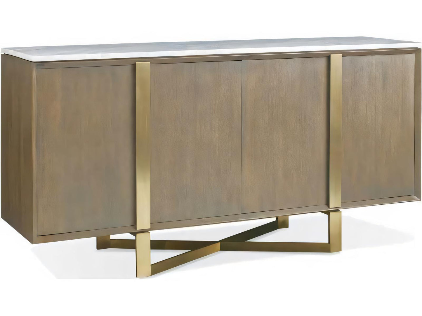 Odyssey 72-Inch Ash Wood Sideboard with Stone Top in Vintage Grey