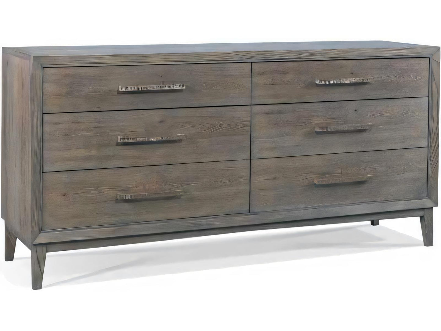 Odyssey 6-Drawer Gray Ash Wood Double Dresser with Soft Close Drawers