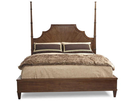 Trellis Queen Poster Bed in Cotswold Brown Ash Wood