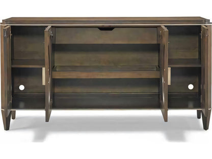 Terra Modern Leone 76-Inch Walnut Wood Sideboard Media Console Carob Brown