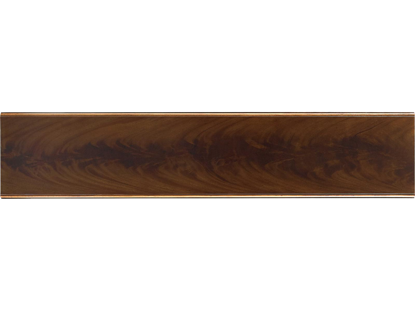 East Side West Side Console Table Bleached Crotch Mahogany and Aged Platinum Base