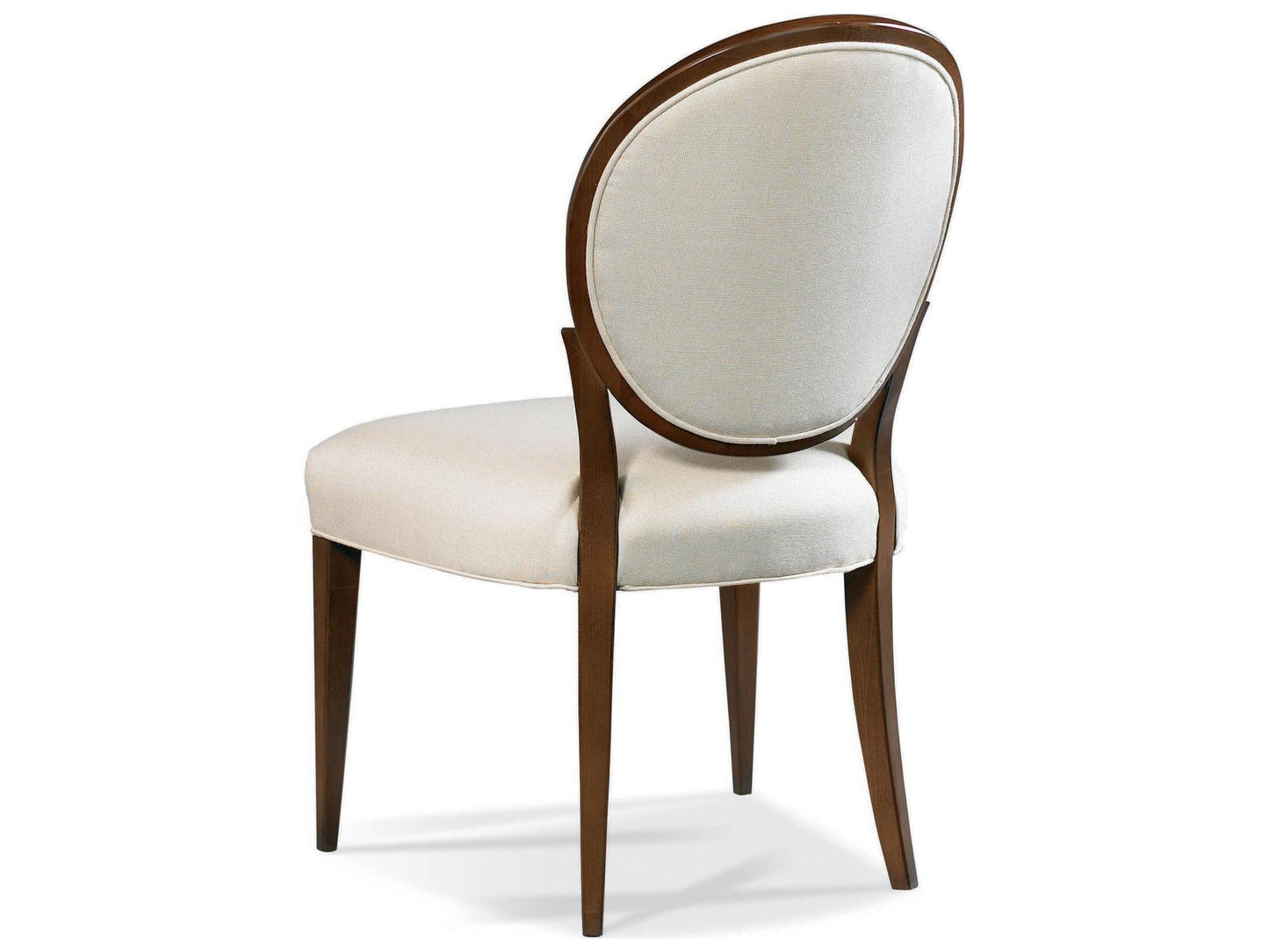 Stratos Katie Black Beech Wood Upholstered Oval Back Side Dining Chair