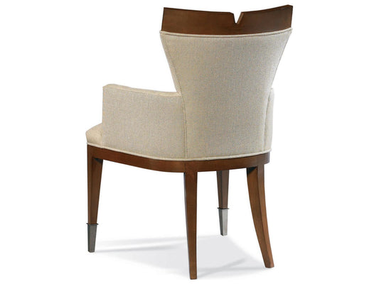 Stratos Beech Wood Upholstered Asheton Arm Dining Chair in Sable Finish