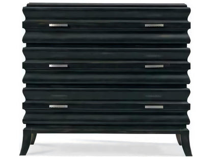 Transitions 3-Drawer Nightstand in Black Ebony Finish