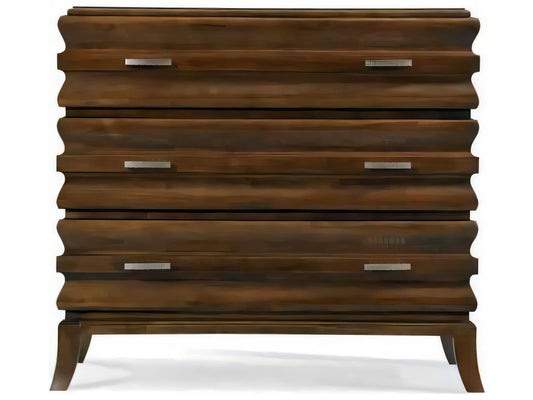Transitions 3-Drawer Nightstand in Black Ebony Finish
