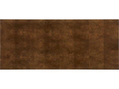 Grangier Rectangular Wood Cotswold Coffee Table with Brass Stretcher