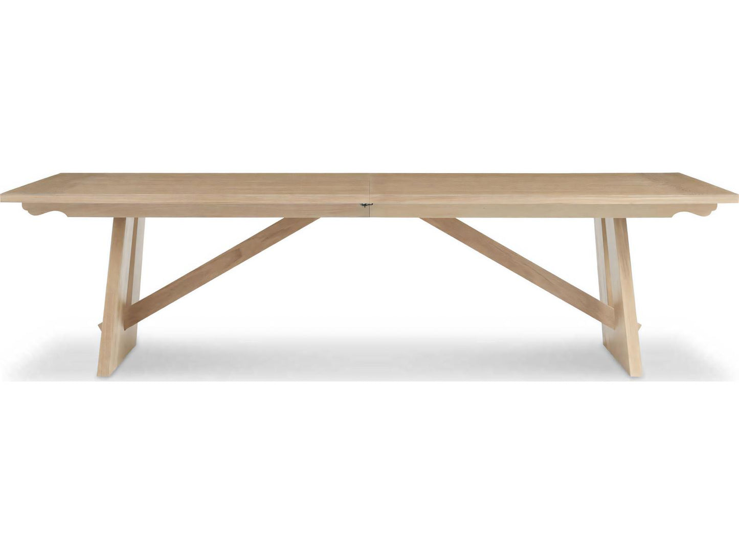 Revival 81 Primland Trestle Rectangular Dining Table in Light Oak