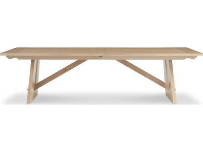 Revival 81 Primland Trestle Rectangular Dining Table in Light Oak