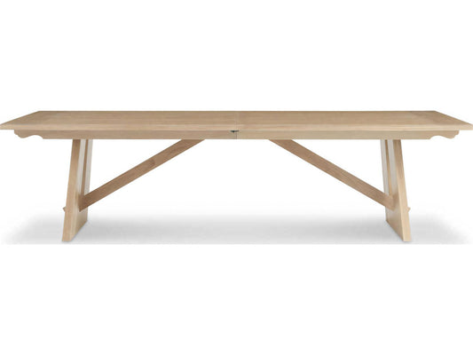 Revival 81 Primland Trestle Rectangular Dining Table in Light Oak