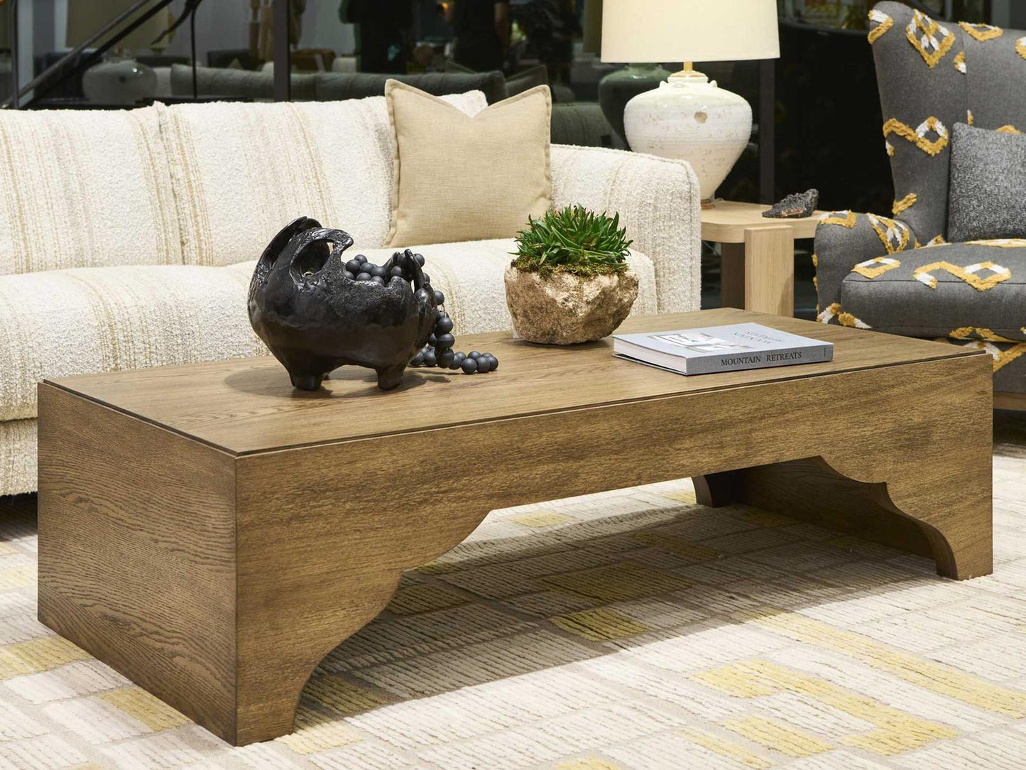 Revival 81 Belmont Rectangle Coffee Table in Medium Oak