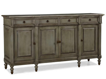 Continental Classics Large Buffet Cherry Wood French Blue Sideboard