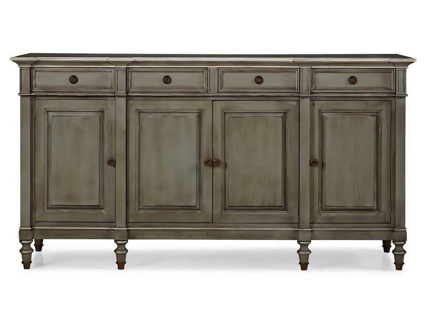 Continental Classics Large Buffet Cherry Wood French Blue Sideboard