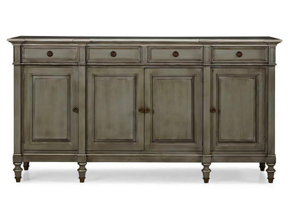 Continental Classics Large Buffet Cherry Wood French Blue Sideboard