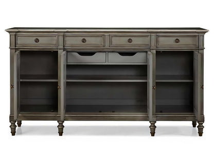 Continental Classics Large Buffet Cherry Wood French Blue Sideboard