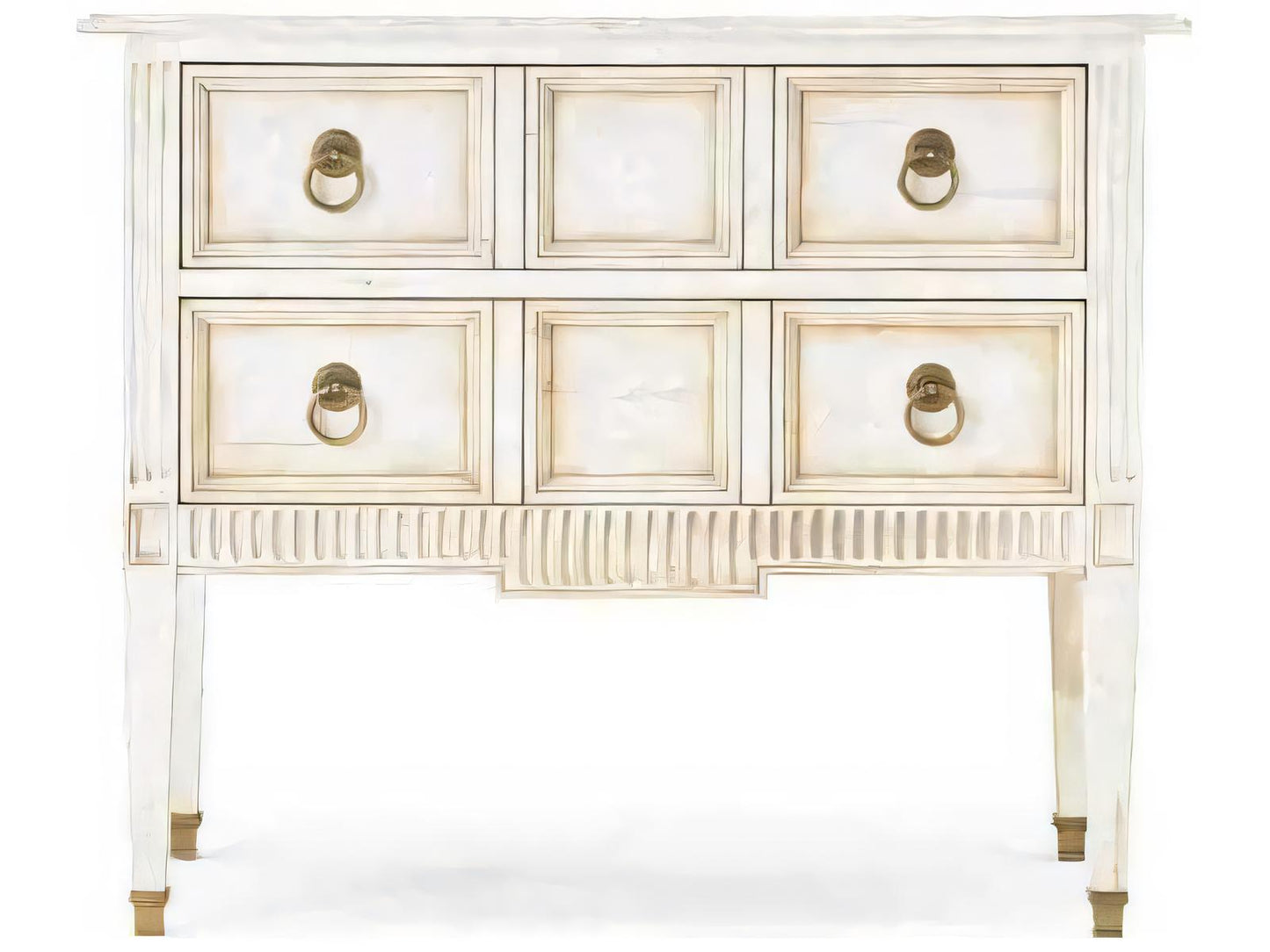 Continental Classics 2-Drawer Cherry Wood Nightstand with Brass Hardware