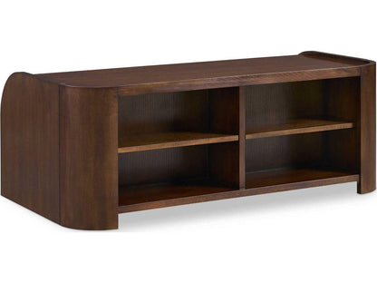 Hamilton Rectangular Wood Ash Coffee Table in Modern Walnut