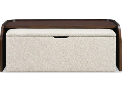Hamilton Rectangular Wood Ash Coffee Table in Modern Walnut