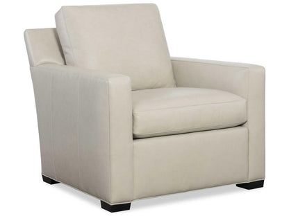 Lawson Track Arm Leather Accent Chair in Fergus Bisque