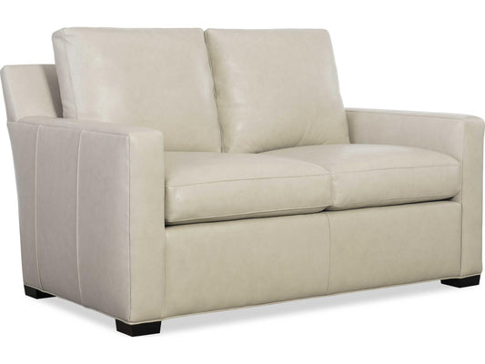 Hancock and Moore Lawson Fergus Bisque Leather Loveseat